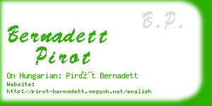 bernadett pirot business card